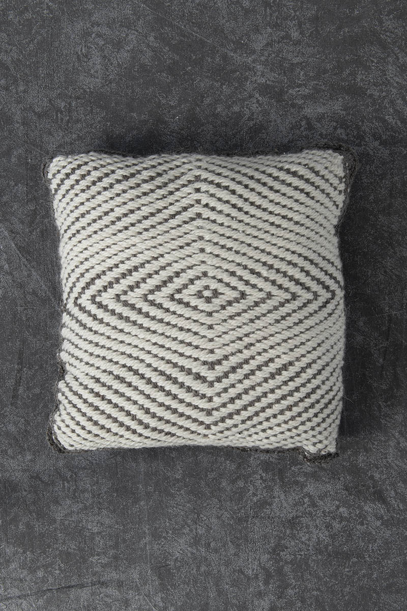 Almohadón Diamante Gris