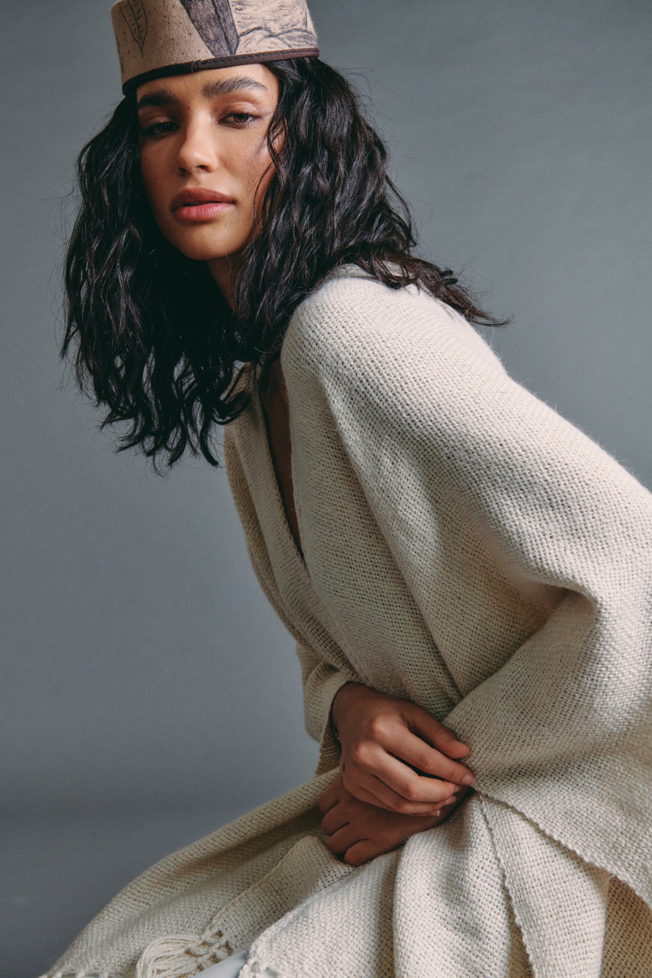 Ruana Altiplano Blanca