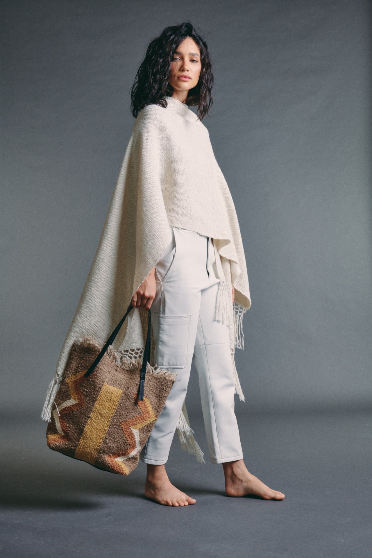 Ruana Altiplano Blanca