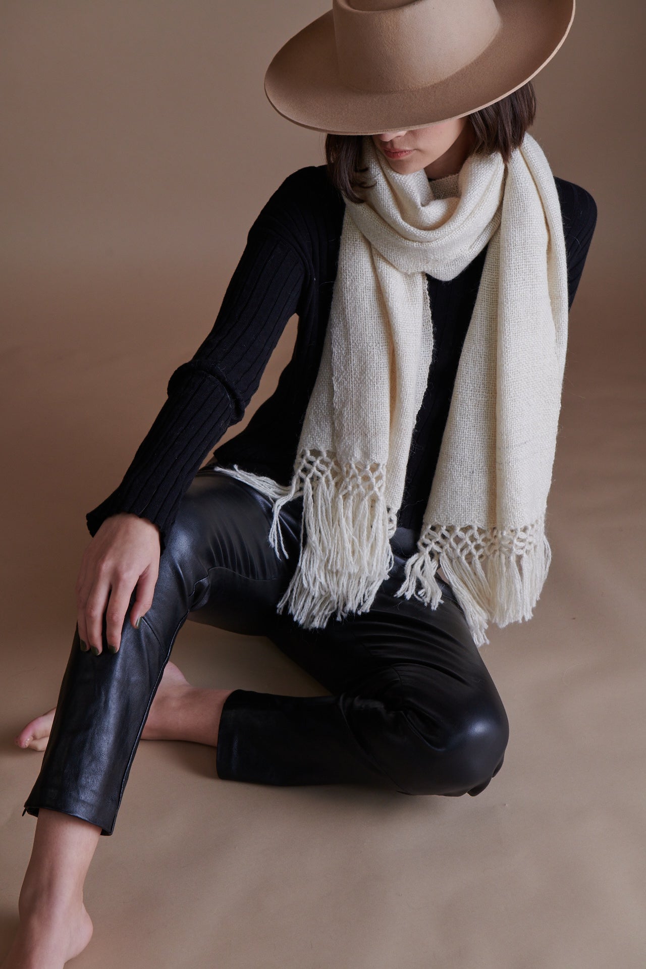 White Altiplano Stole